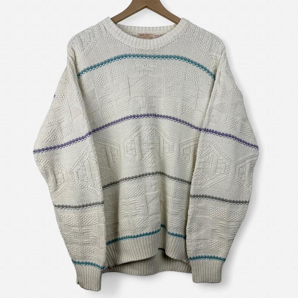 Vintage the fox collection textured knit sweater